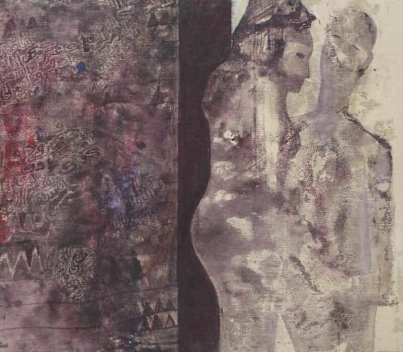 Tayseer Barakat, Intimacy, 2016, acrylic on canvas, 90 x 107 cm