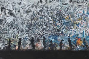 Tayseer Barakat, Remnants, 2016, acrylic on canvas, 64 x 80 cm