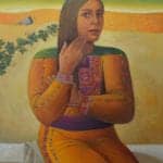 Sliman Mansour, Jericho, 2003, oil on canvas, 111 x 87.5 cm