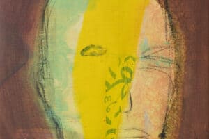 Hosni Radwan, "Faces series", 2015, mixed media on canvas, 50 x 50 cm