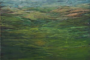 Rafat Asad, Marj Ibn Amer #6, 2015, acrylic on canvas, 150 x 100 cm