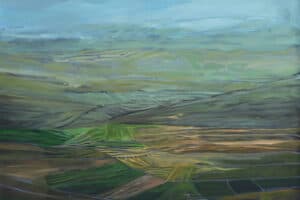 Rafat Asad, Marj Ibn Amer #1, 2014, acrylic on canvas, 120 x 120 cm