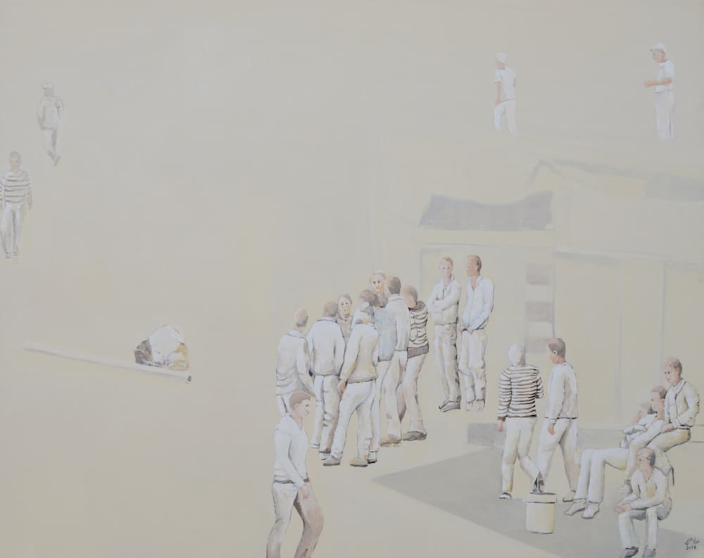 Jawad Al Malhi, Measures of Uncertainty IX, 2013, oil on canvas, 161 x 206 cm