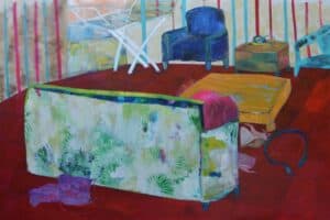 Rana Samara, Intimate Space #10, 2015, acrylic on canvas, 208 x 323 cm
