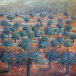 Sliman Mansour, Olive Field, 2015, oil on canvas, 102 x 85 cm