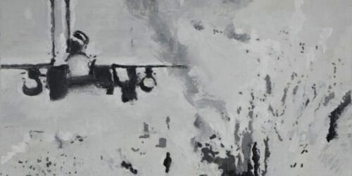 Aissa Deebi Palestinian Artist Banner, Art Dubai