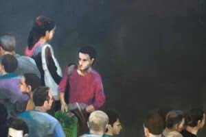 Khaled Hourani, Memory, 2011, acrylic on canvas, 81 x 88 cm