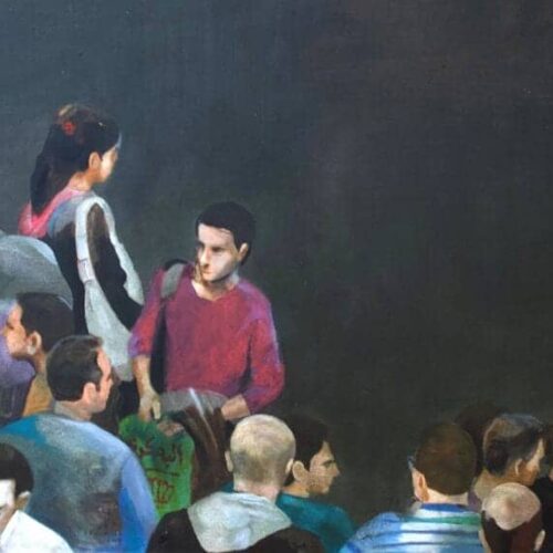 Khaled Hourani, Memory, 2011, acrylic on canvas, 81 x 88 cm