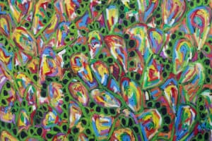 Fouad Agbaria, The Cactus Revolt, 2012, oil on canvas, 80 x 80 cm