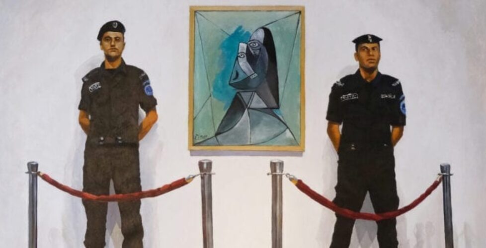 Khaled Hourani, banner, Palestinian Artist