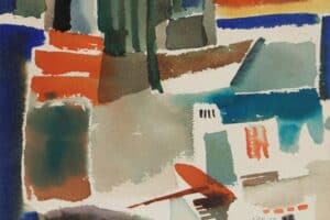 Samir Salameh, Untitled, 1970, watercolour on paper, 15 x 19 cm