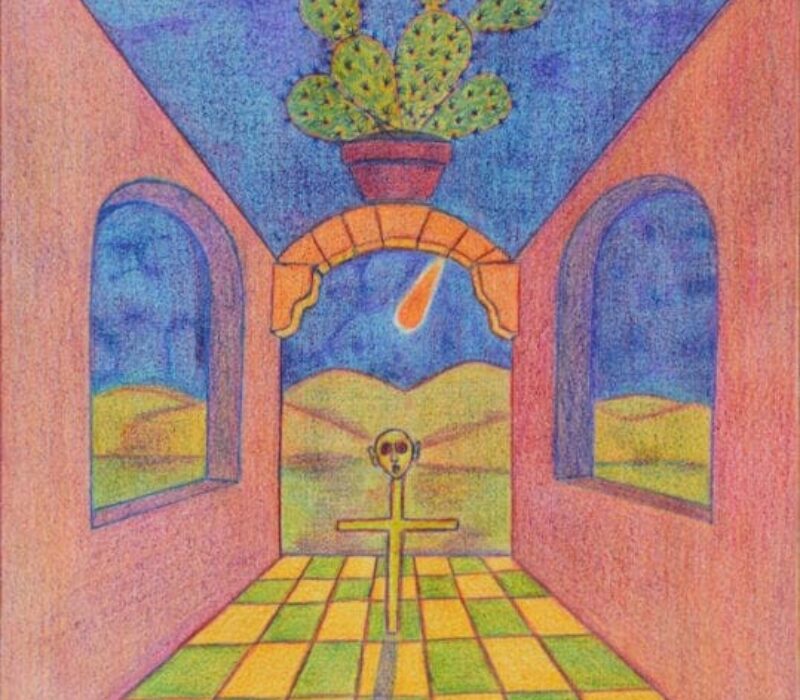 Sager Al Qatil, Untitled #5, 1999, mixed media on paper, 30 x 22 cm