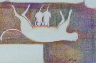 Sager Al Qatil, Untitled #12, 1985, mixed media on paper, 32 x 46 cm