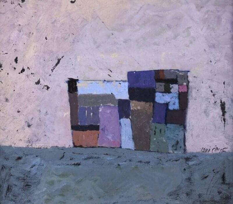 Samir Salameh, Untitled, 1987, oil on canvas, 49 x 49 cm