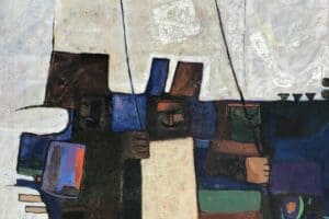 Samir Salameh, Untitled, 1974, oil on canvas, 92 x 77 cm