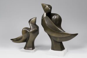 Sana Bishara, Two Birds, 2002, bronze, 43 x 34 x 14 cm