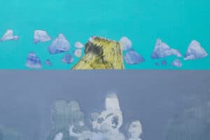 Hosni Radwan, Out of Place #5 (2017), acrylic on canvas, 140 x 140 cm