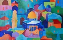 Hosni Radwan, Jerusalem #2 (2020), acrylic on canvas, 96 × 66 cm