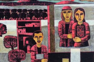 Nabil Anani, My Mother and Father (2012), acrylic on canvas, 104 x 120 cm