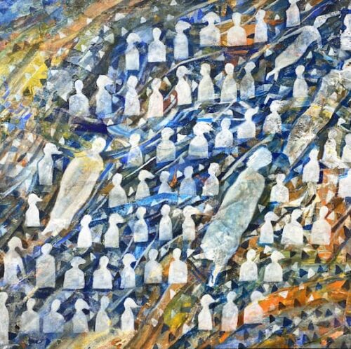Tayseer Barakat, Shoreless Sea #38, 2019, acrylic on canvas, 60 x 75 cm