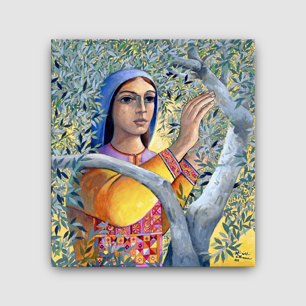 Woman Picking Olives