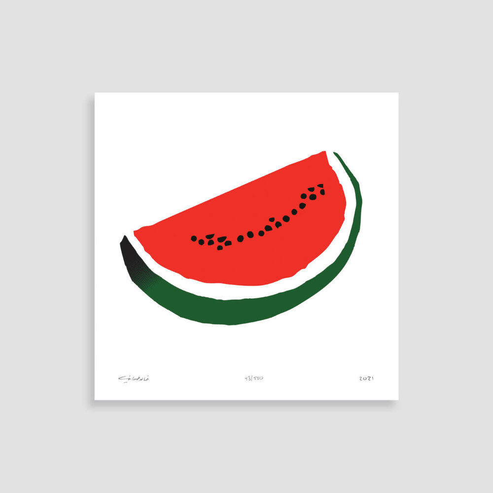 limited edition prints watermelon khaled hourani