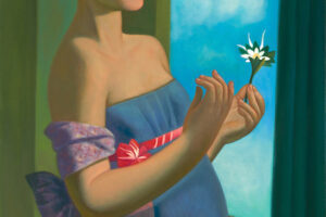 Afifa Aleiby, Wish Flower (2023), oil on canvas, 80 x 60 cm