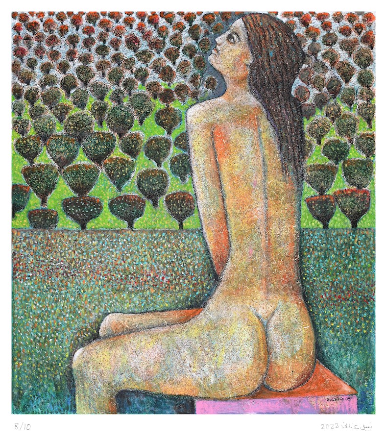 naked woman art print