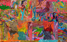 Alaa Albaba, Diary (2023), acrylic on canvas, 80 x 80 cm