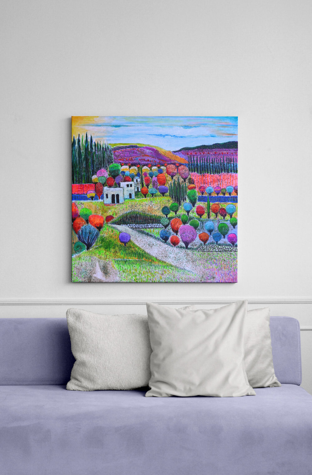 The land and I canvas print by Nabil Anani