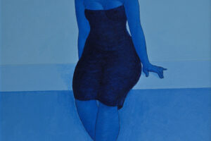 Ayman Essa, Pose #4 (2022), oil on canvas, 92 x 74 cm